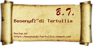 Besenyődi Tertullia névjegykártya